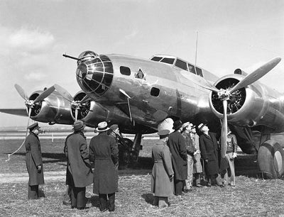 President Franklin D. Roosevelt Inspecting Boeing B-17 Flying Fortr