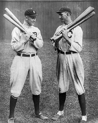 Ty Cobb and Shoeless Joe Jackson, 1913 by McMahan Photo Archive