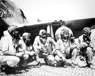 Framed Art Tuskegee Airmen, 332nd Fighter Group, Ramitelli, Italy, WWII by McM...