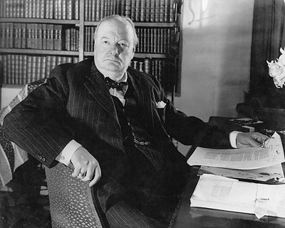Framed Art British Prime Minister Winston Churchill by McMahan Photo Archive