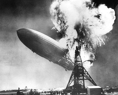 Framed Art Hindenburg Disaster, Lakehurst, NJ, May 6, 1937 by McMahan Photo Ar...