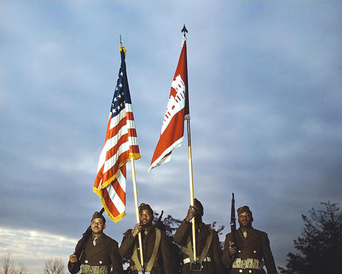 Framed Art African American Color Guard, Ft. Belvoir, Virginia, 1941 by McMaha...