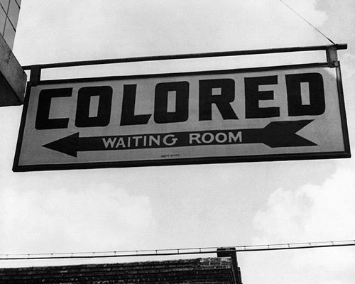 Framed Art Segregated Waiting Room Sign, Greyhound Bus Station, Rome, Georgia,...