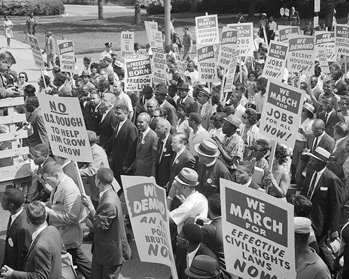 Men at Civil Rights March, Washington D.C. 1963 by McMahan Photo Ar