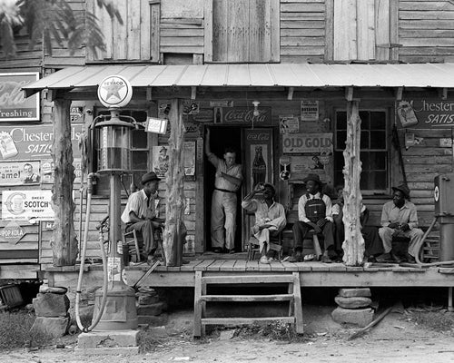 Framed Art Country Store on Dirt Road, Gordonton, North Carolina, 1939 by McMa...