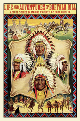 Framed Art Life and Adventures of Buffalo Bill 36 x 24