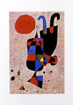 Framed Art Upside-Down Figures by Joan Miró | 31 1/2 x 23 5/8