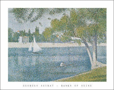 Banks of Seine by Georges Seurat | 22 x 28 Fine Art Print