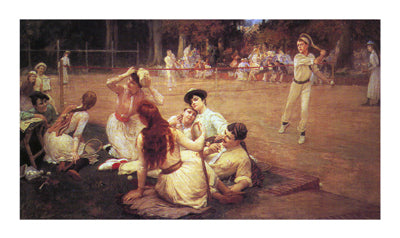 Lawn Tennis Club by Frederick Arthur Bridgman | 16 x 28 Fine Art Print