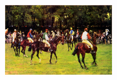In the Paddock by Ruggero Panerai | 21 x 35 Fine Art Print