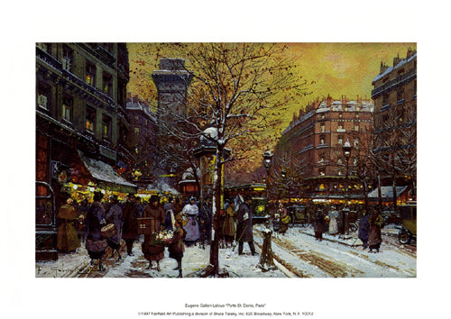 Porte St. Denis, Paris by Eugene Galien-Laloue | 8 ½ x 12 Fine Art Print