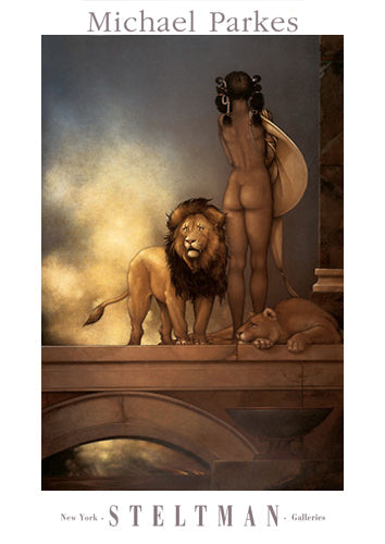 Framed Art Spirit of Africa by Michael Parkes | 33 3/8 x 23 5/8