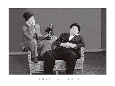 Framed Art Laurel and Hardy 24 x 32