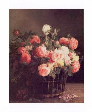 Basket of Roses by Hans Looscher | 24 x 20 Fine Art Print
