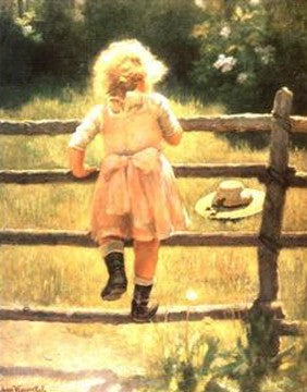 Straw Hat by Franz Wiesenthal | 23 x 19 Fine Art Print