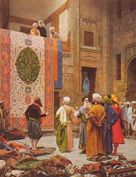 The Carpet Market by Jean-Leon Gerome | 34 x 27 Fine Art Print