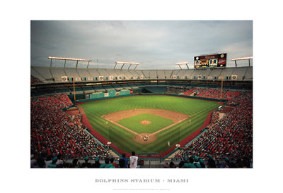 Framed Art Dolphins Stadium, Miami by Ira Rosen | 13 x 19