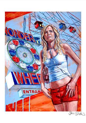Framed Art Coney Island Girl by Jason Stillman | 20 x 14