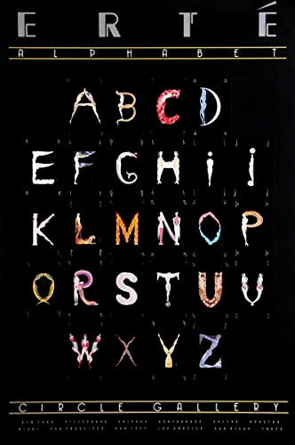 Framed Art Alphabet (Black) by Erté - Romain de Tirtoff | 36 x 24
