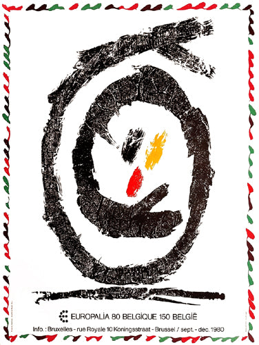 Europalia 80 Belgique by Pierre Alechinsky | 31 ½ x 23 ¾ Fine Art Print