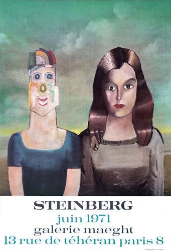Framed Art Le Couple by Saul Steinberg | 28 7/8 x 19 5/8