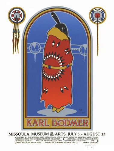 Framed Art Karl Bodmer Exhibition Poster by Monte Dolack | 25 x 19