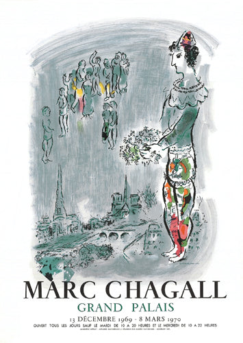 Magician of Paris by Marc Chagall | 28 x 20 Fine Art Print