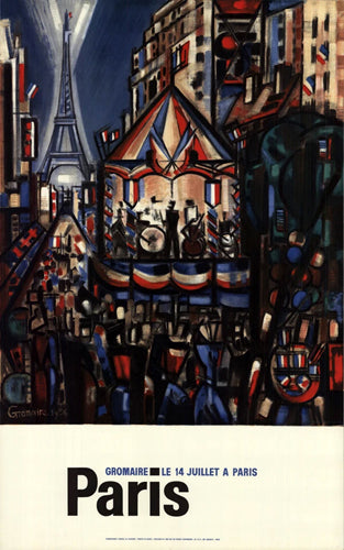 Framed Art July 14th in Paris (Bastille Day) by Marcel Gromaire