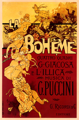 La Boheme by Adolfo Hohenstein | 20 1/2 x 14 1/2 Fine Art Print