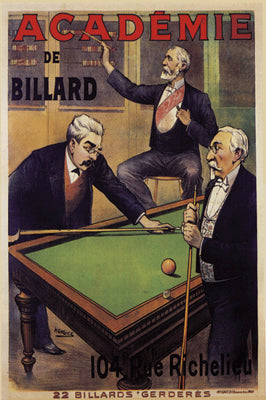 Academie de Billard by A. Gallice | 20 1/2 x 14 1/2 Fine Art Print