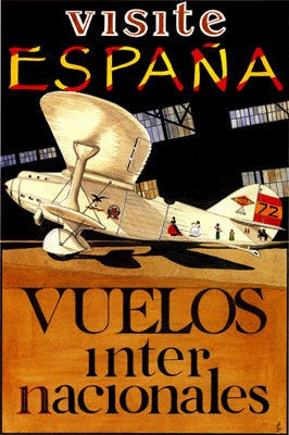 Visite Espana Wall Art | 20 3/8 x 14 Fine Art Print