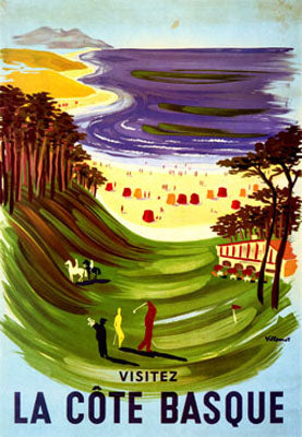 Le Cote Basque by Bernard Villemot | 20 1/4 x 14 3/8 Fine Art Print