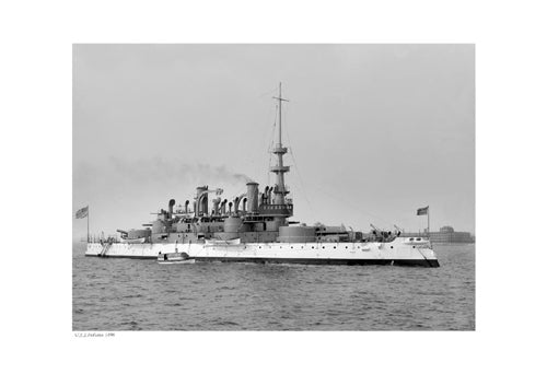 Framed Art USS Indiana, 1896 13 x 19