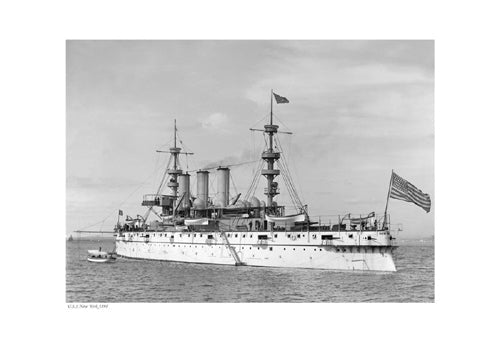Framed Art USS New York, 1898 13 x 19