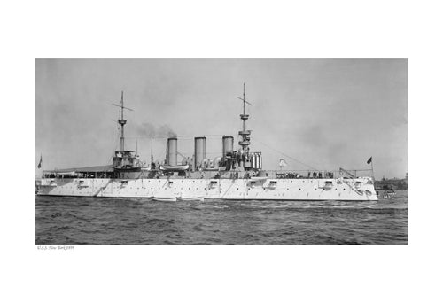 Framed Art USS New York, 1899 13 x 19
