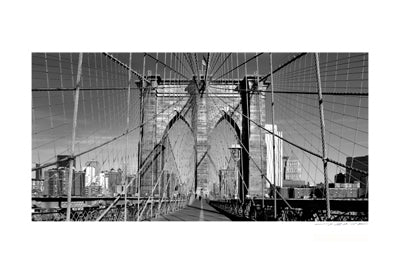 Brooklyn Bridge (B&W) by Viktor Balkind | 13 x 19 Fine Art Print