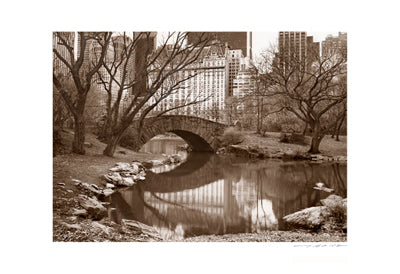 Central Park, Plaza (sepia) by Viktor Balkind | 13 x 19 Fine Art Print