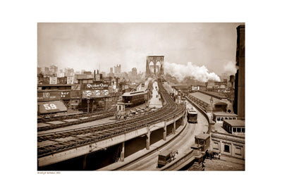Framed Art Brooklyn Terminal, 1903 (sepia) 13 x 19