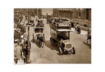 Framed Art Fifth Avenue, Manhattan, 1913 (sepia) 13 x 19