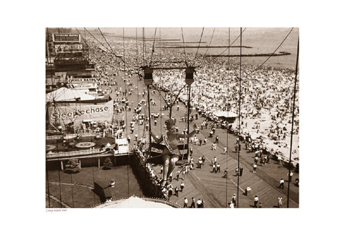 Framed Art Coney Island, 1947 (sepia) 13 x 19