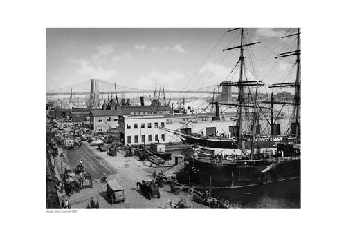 Framed Art South Street Seaport, 1901 13 x 19