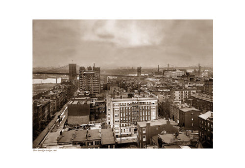 Three Brooklyn Bridges, 1908 (sepia) Wall Art | 13 x 19 Fine Art Print