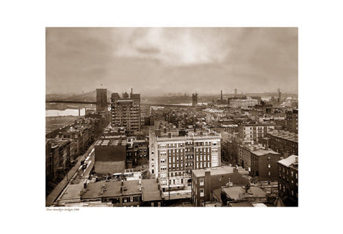 Framed Art Three Brooklyn Bridges, 1908 (sepia) 13 x 19