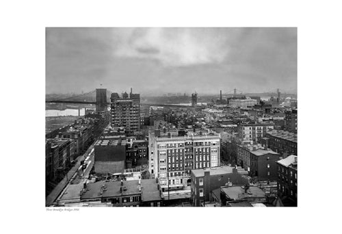 Framed Art Three Brooklyn Bridges, 1908 13 x 19