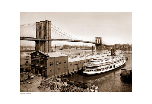 Brooklyn Bridge, 1905 (sepia) Wall Art | 13 x 19 Fine Art Print