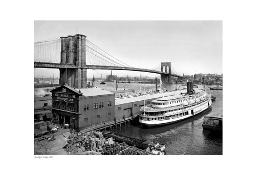 Framed Art Brooklyn Bridge, 1905 13 x 19