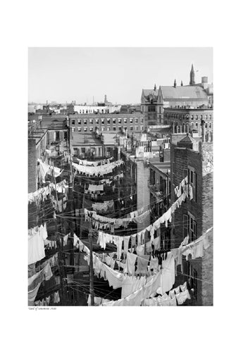 Yard of Tenement, 1910 Wall Art | 19 x 13 Fine Art Print