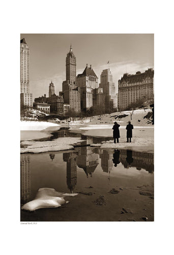 Framed Art Central Park, 1933 (sepia) 19 x 13