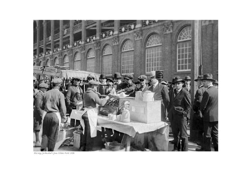 Framed Art Hot Dogs for Baseball Fans, Ebbets Field, 1920 