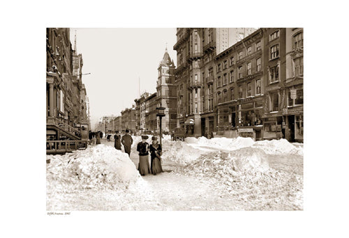 Framed Art Fifth Avenue, 1905 (sepia) 13 x 19